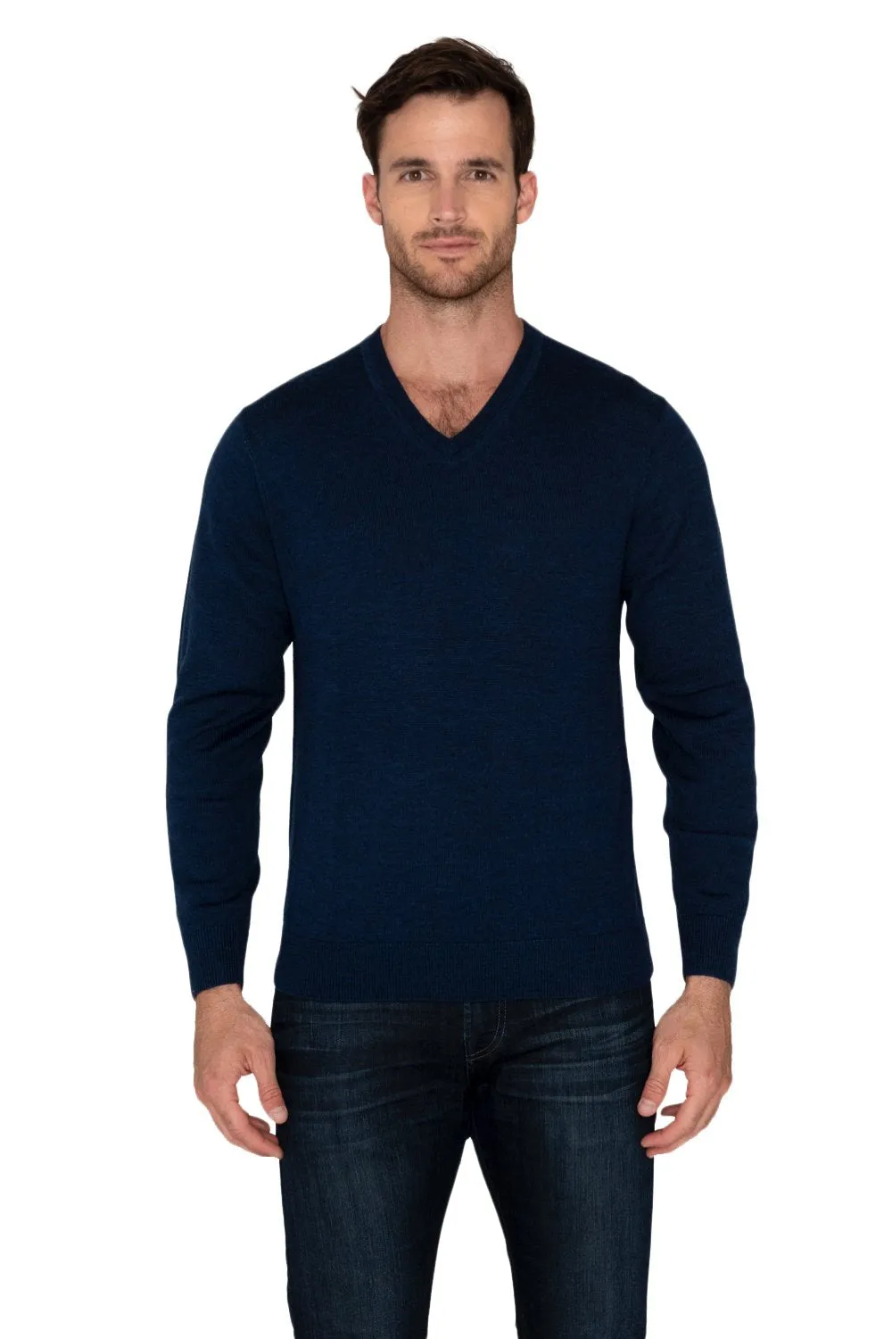 100% Extra Fine Merino Wool "V-Neck"