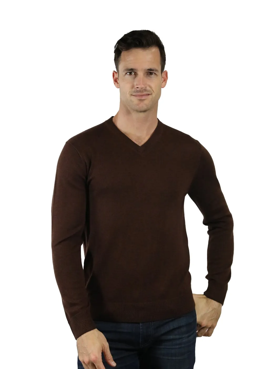 100% Extra Fine Merino Wool "V-Neck"