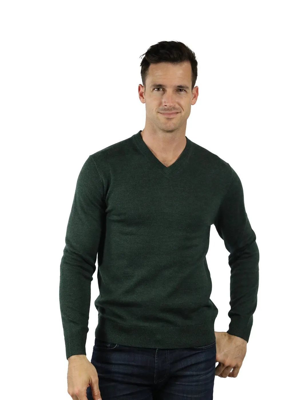 100% Extra Fine Merino Wool "V-Neck"