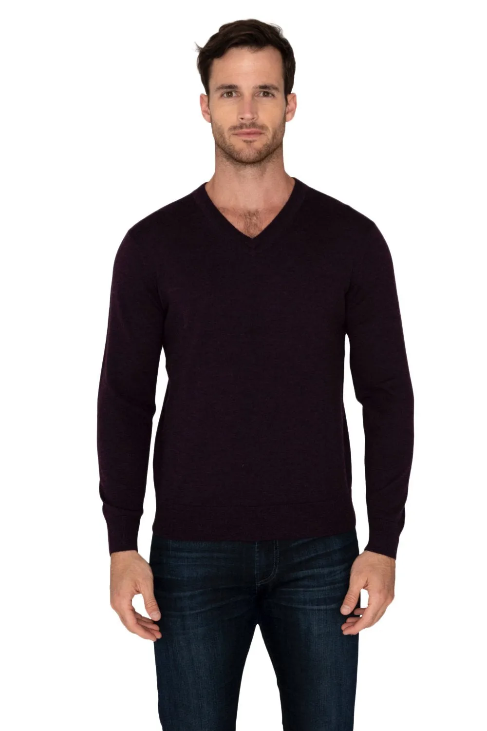 100% Extra Fine Merino Wool "V-Neck"