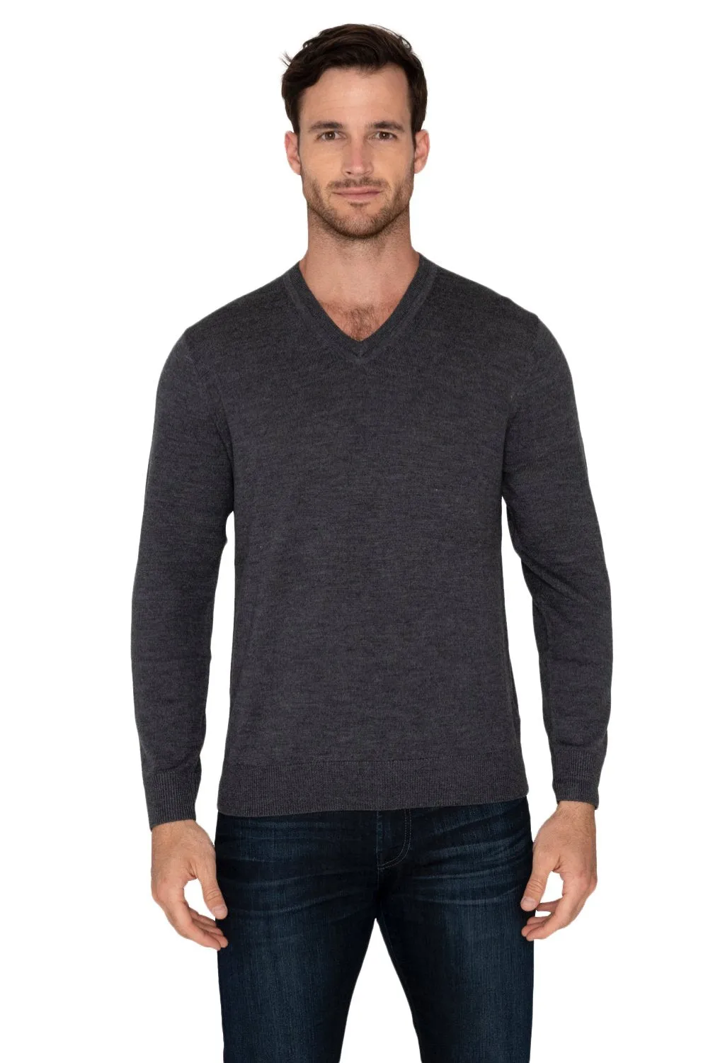 100% Extra Fine Merino Wool "V-Neck"