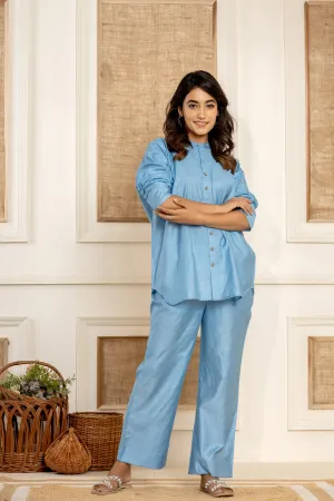 100% Mulberry silk Ocean Waves Sleepwear 1