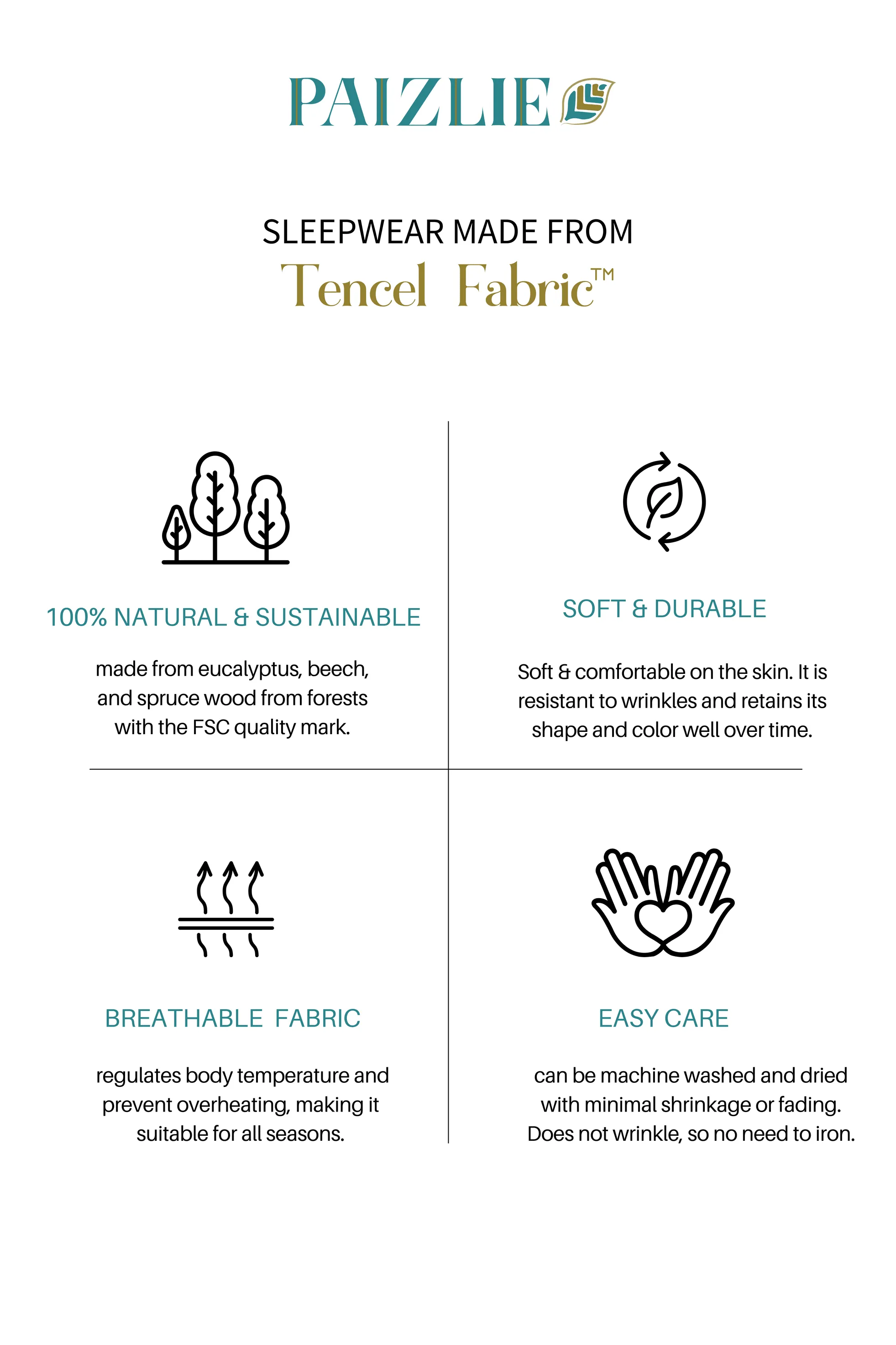 100% Tencel Fabric Floral Dreams Sleepwear
