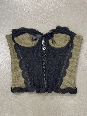 1990s Moschino wool lace corset