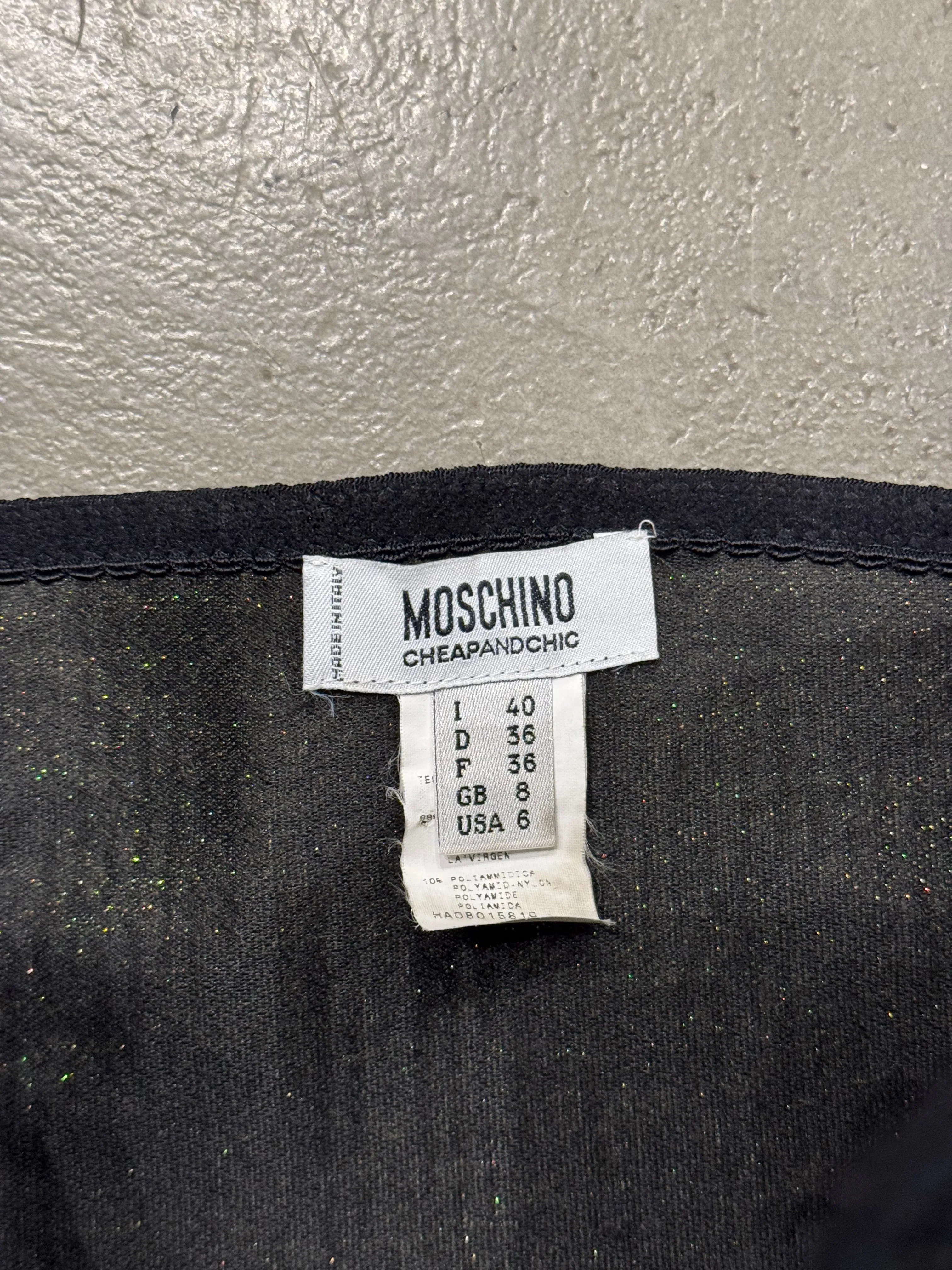 1990s Moschino wool lace corset
