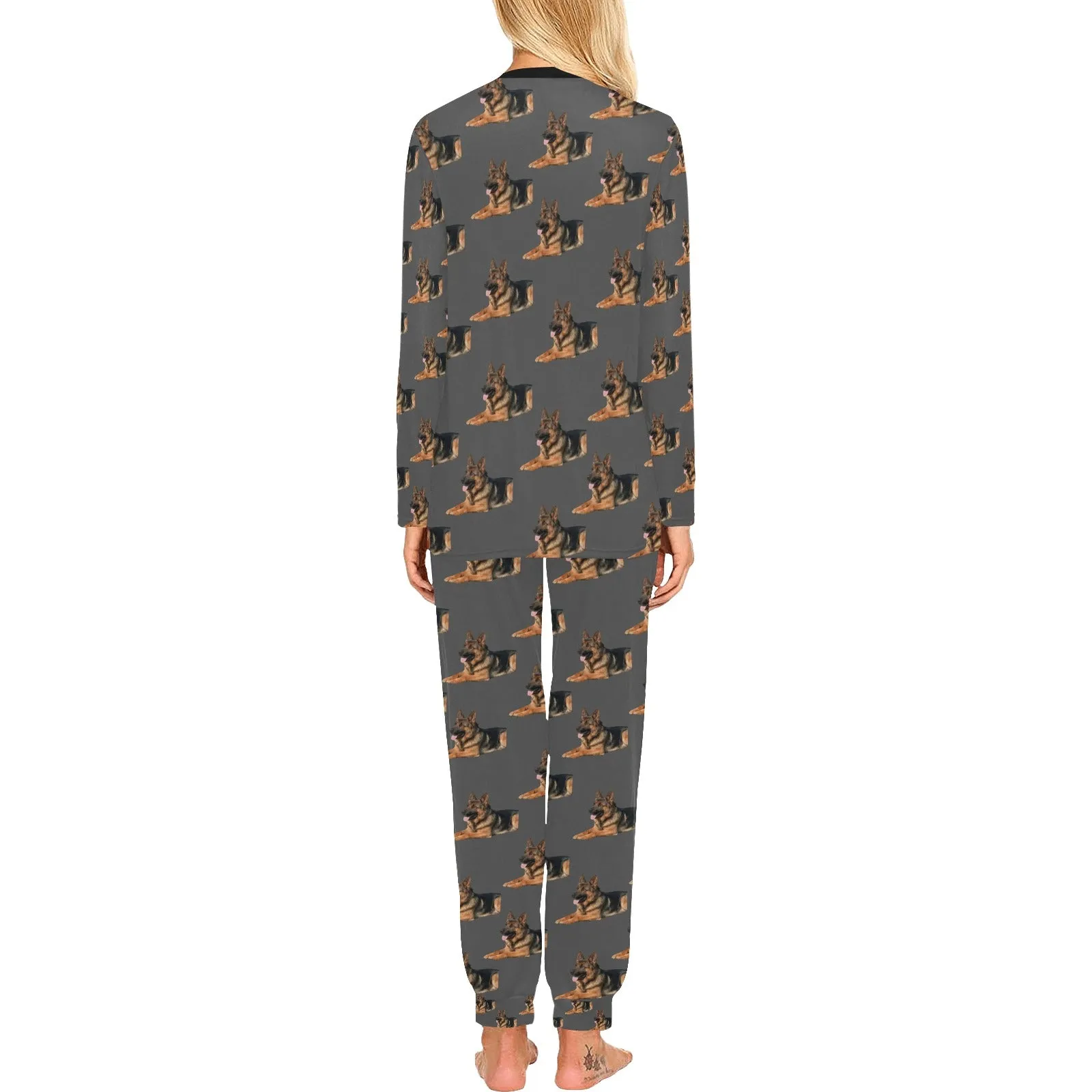 2 Piece German Shepherd Long Tee Pajama Set