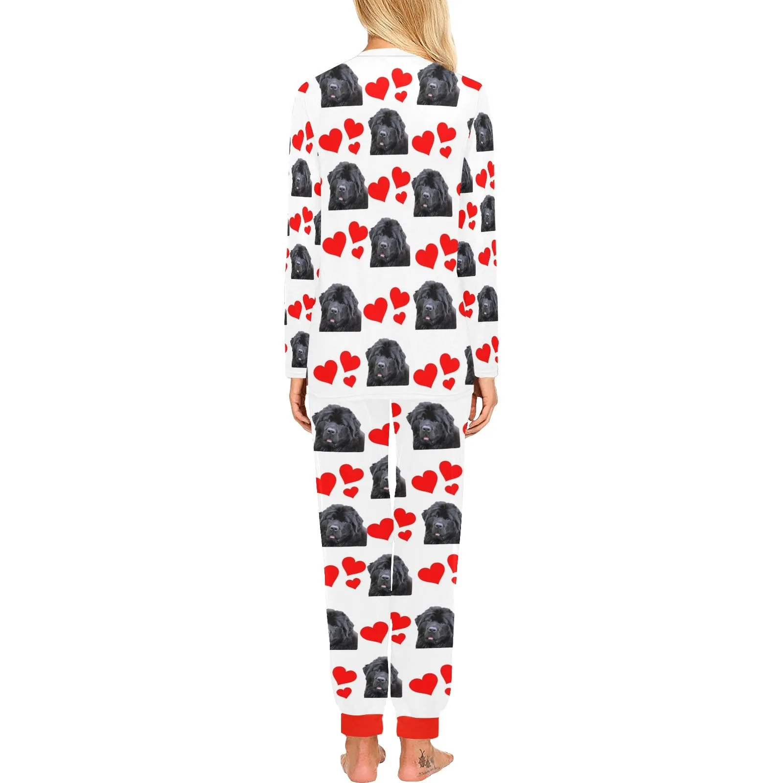 2 Piece Newfoundland Hearts Long Tee Pajama Set