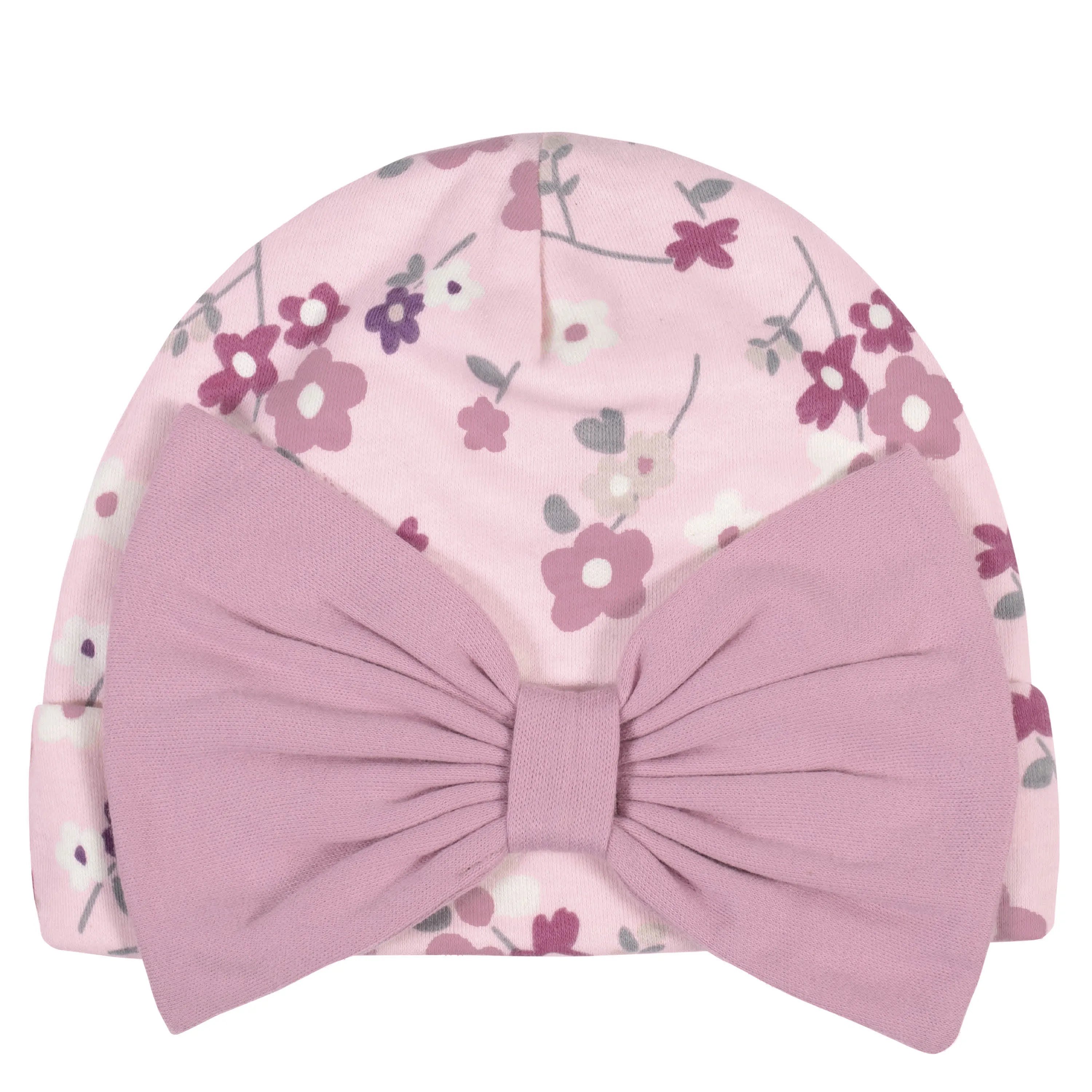 4-Piece Organic Baby Girls Fox Gowns & Caps