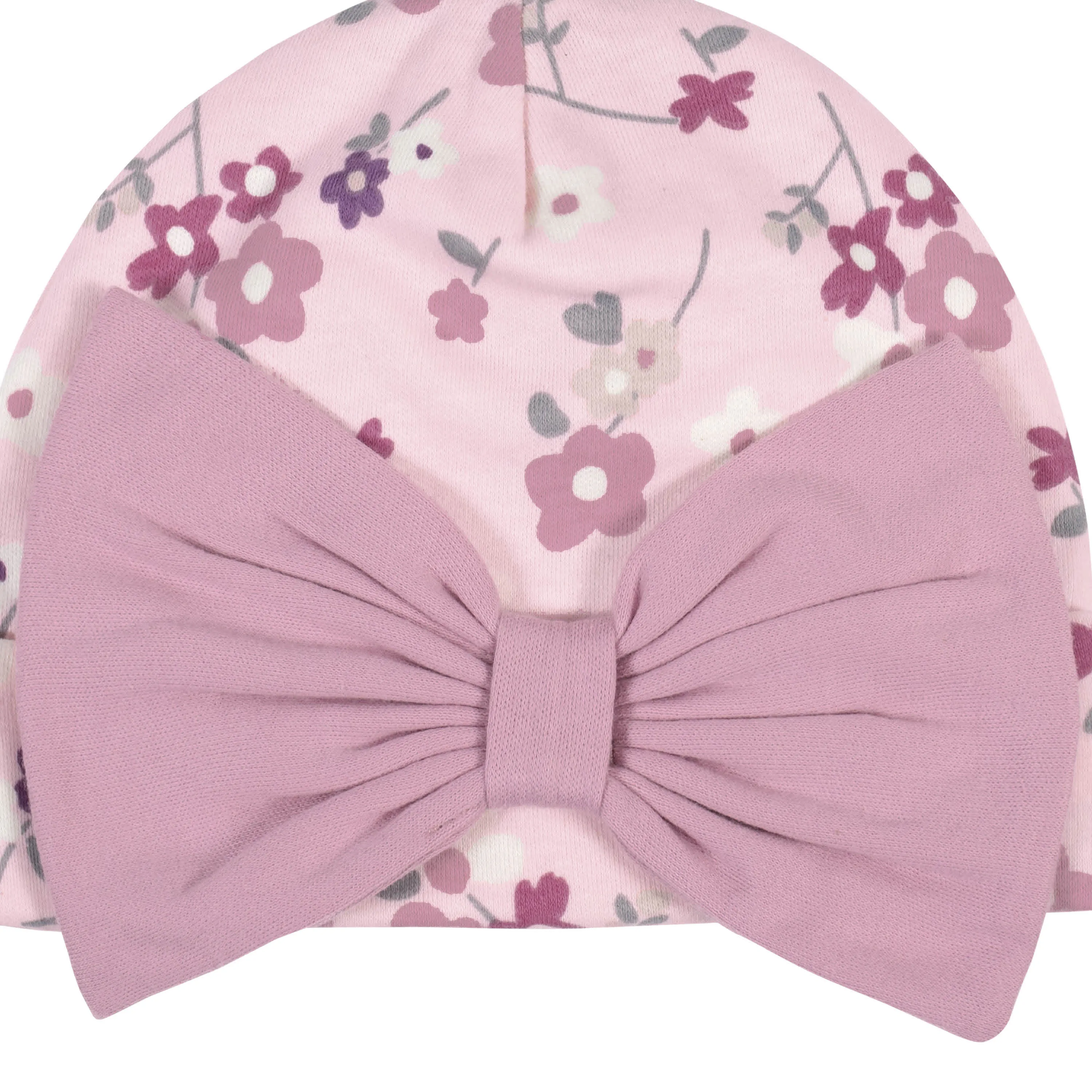 4-Piece Organic Baby Girls Fox Gowns & Caps