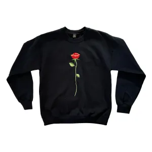 A Rose Is A Rose Single Rose Sweatshirt