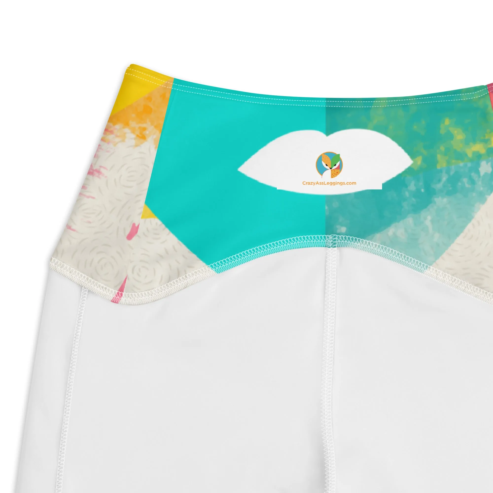 Abstract Faces Leggings with pockets