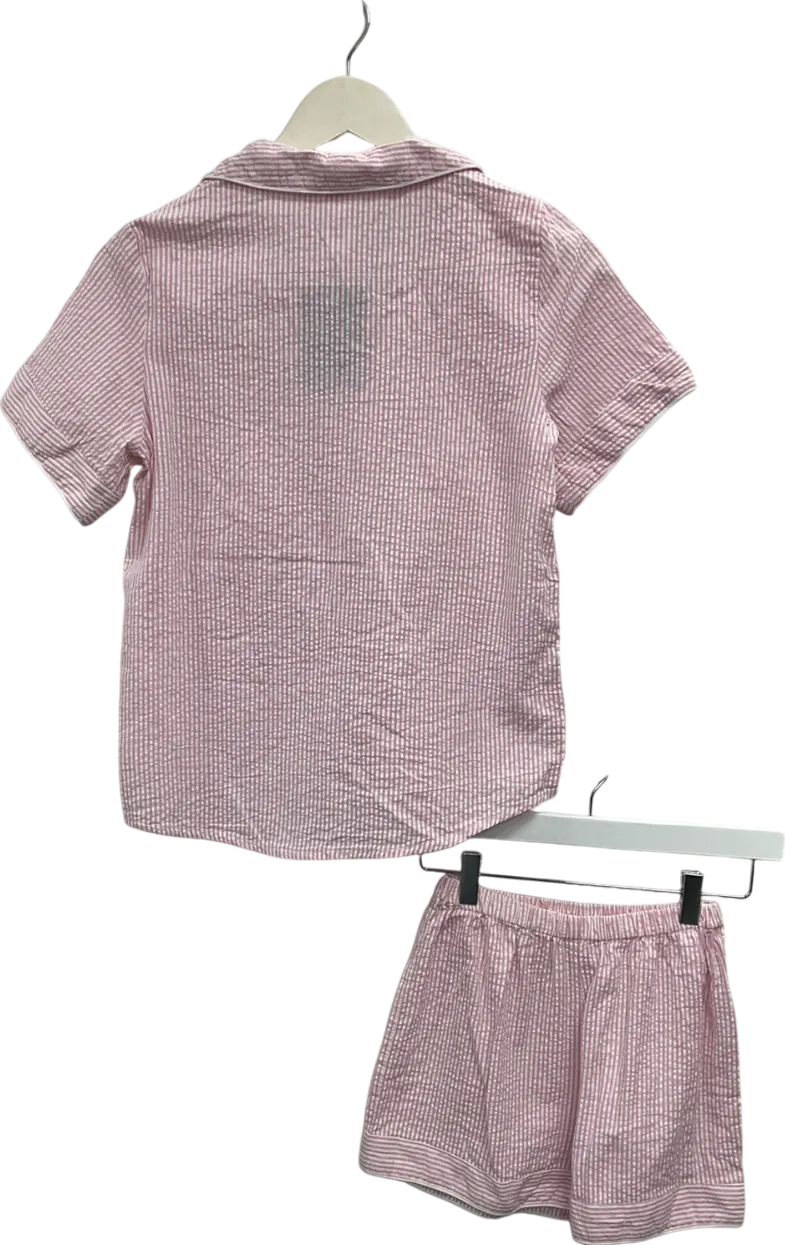 Accessorize Pink Striped Cotton Pyjama Set UK XS
