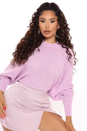 Act The Part Dolman Sweater - Lavender