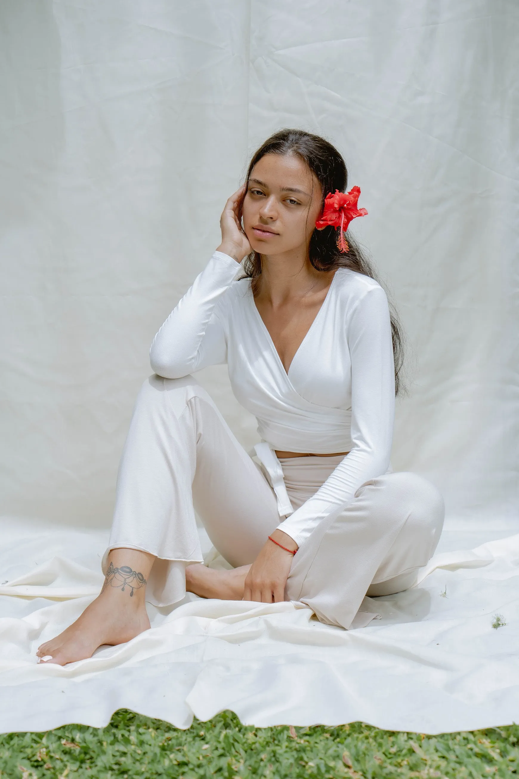 Agni Wrap Top Off White
