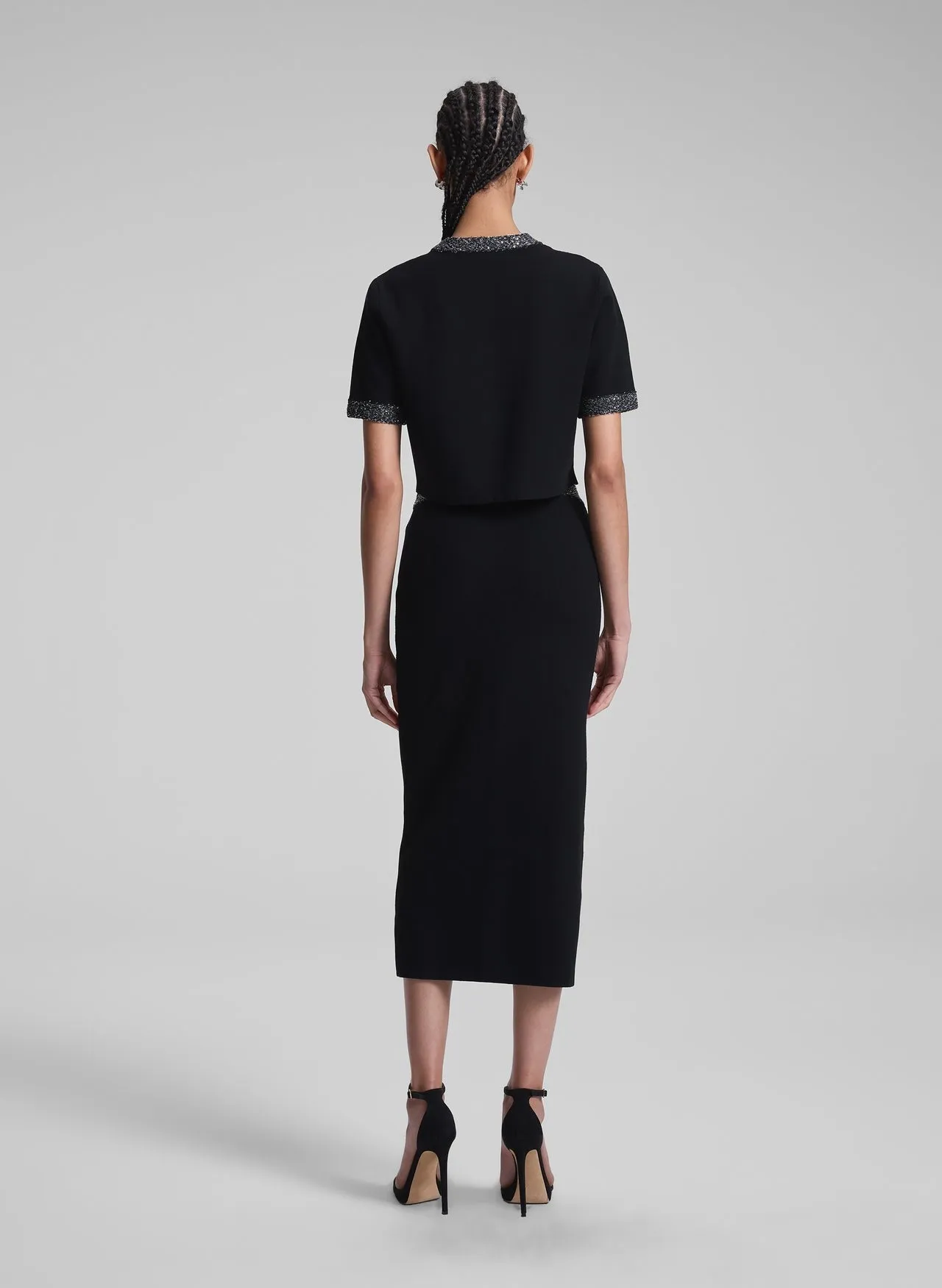 A.L.C. Jane Skirt in Black/Silver