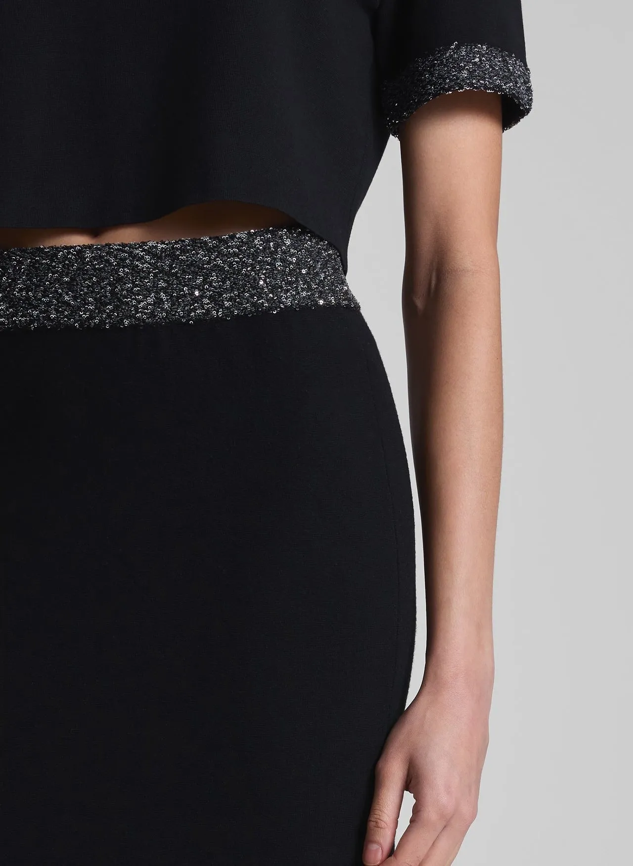 A.L.C. Jane Skirt in Black/Silver