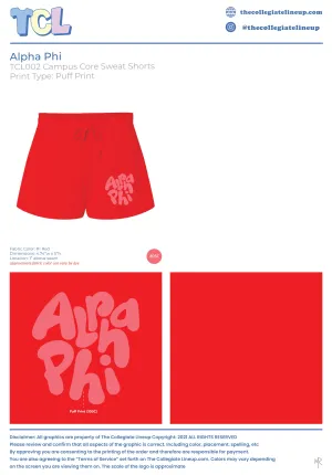 Alpha Phi Conference Campus Core Sweat Shorts