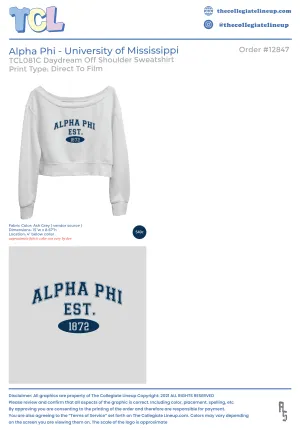 Alpha Phi University of Mississippi #12847