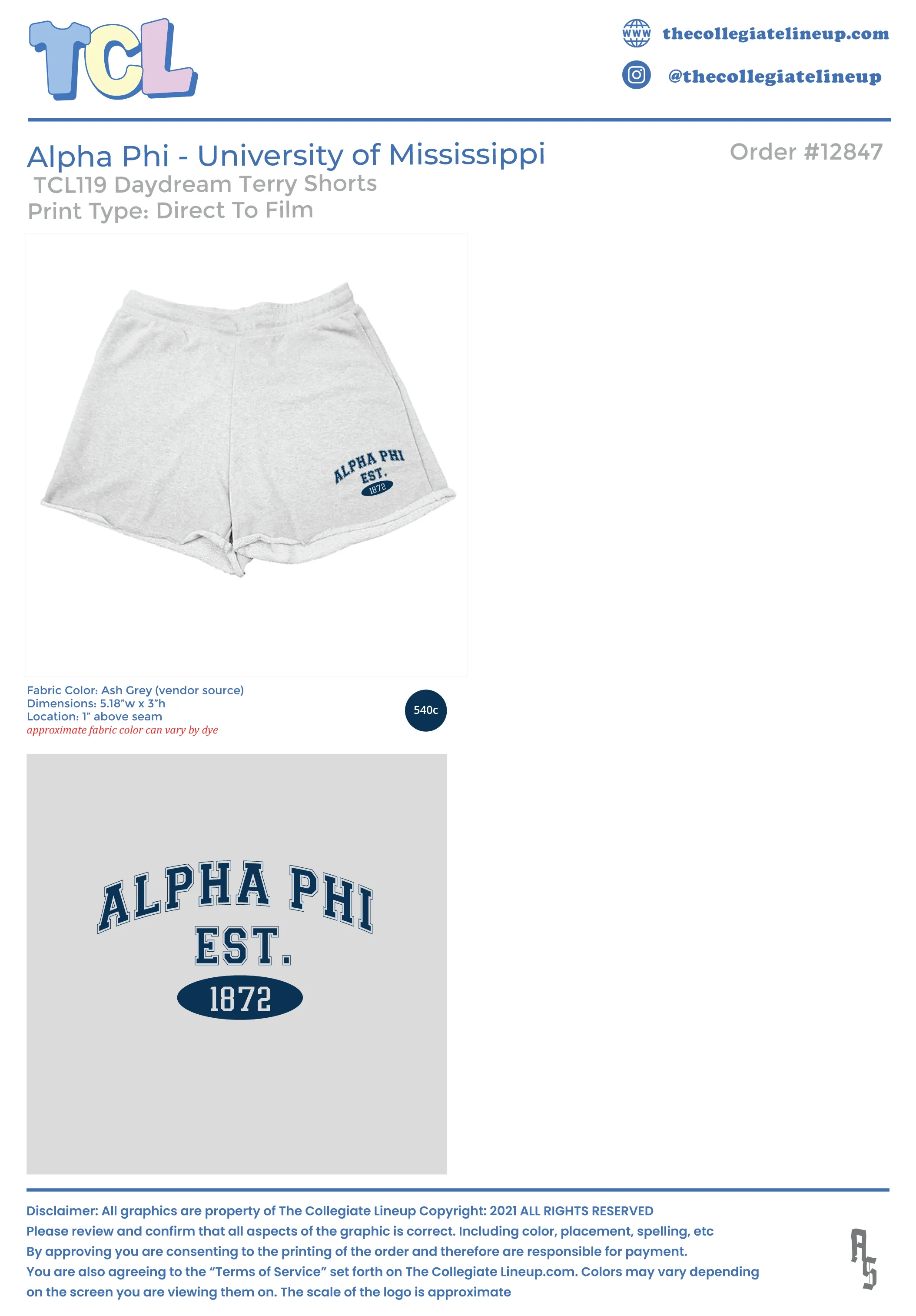 Alpha Phi University of Mississippi #12847