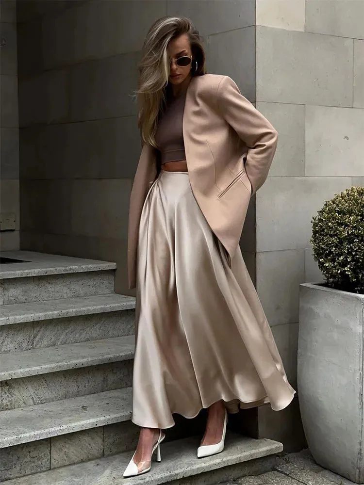 Amber Satin Maxi Skirt