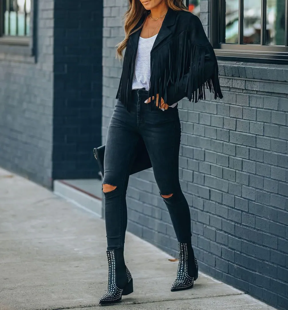 Amélie - Suede Fringed Jacket