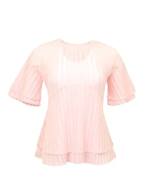 AMT Mesh Peplum Top
