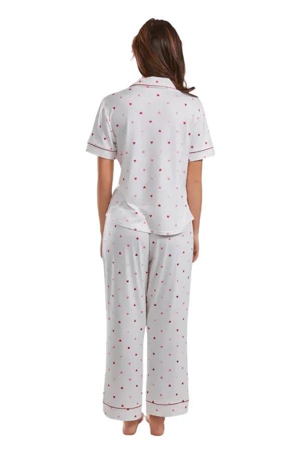 Anjela PJ Set - White/Red