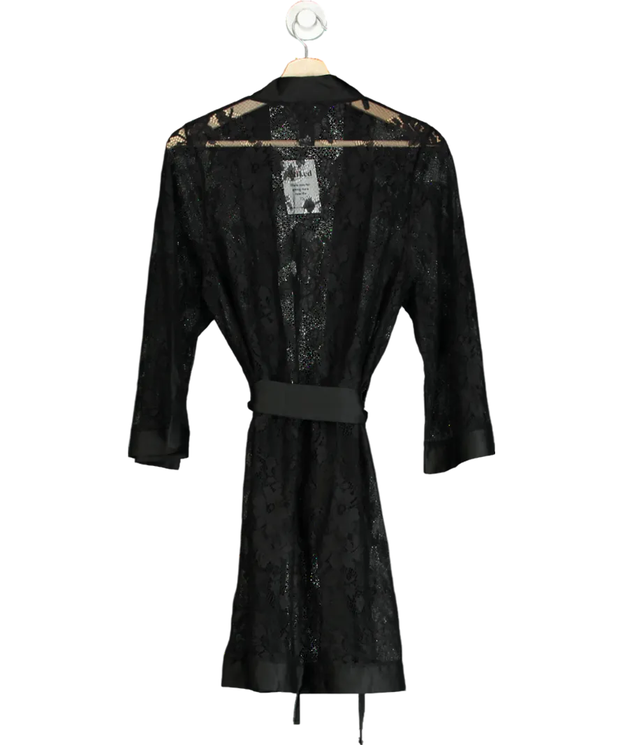 Ann Summers Black Lace Robe UK 8