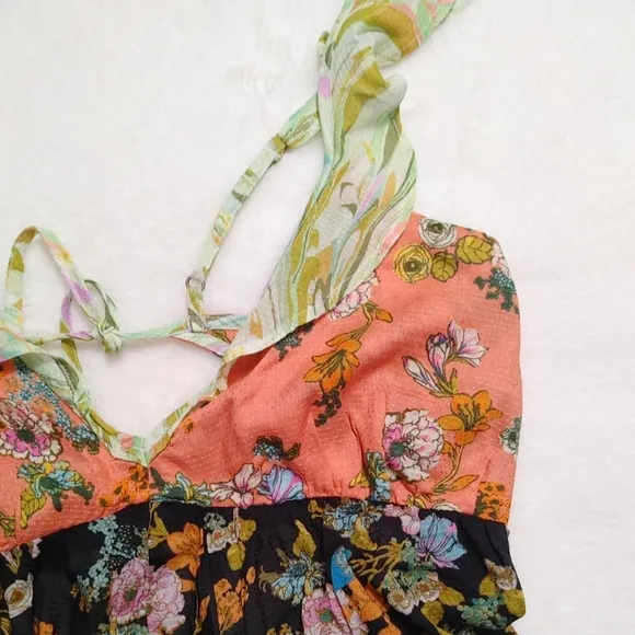 Anthropologie Ruffled Tank Lounge Romper NWT floral sleepwear