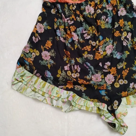 Anthropologie Ruffled Tank Lounge Romper NWT floral sleepwear