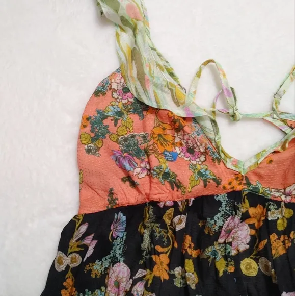 Anthropologie Ruffled Tank Lounge Romper NWT floral sleepwear