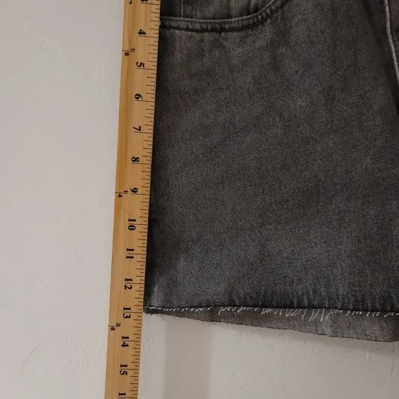 Anthropologie‎ WeWoreWhat The Boyfriend Shorts Rigid Demin Washed Grey Size 27