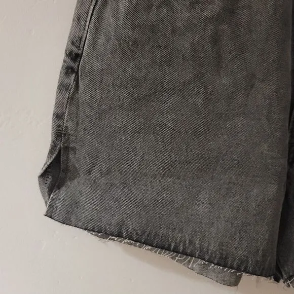 Anthropologie‎ WeWoreWhat The Boyfriend Shorts Rigid Demin Washed Grey Size 27