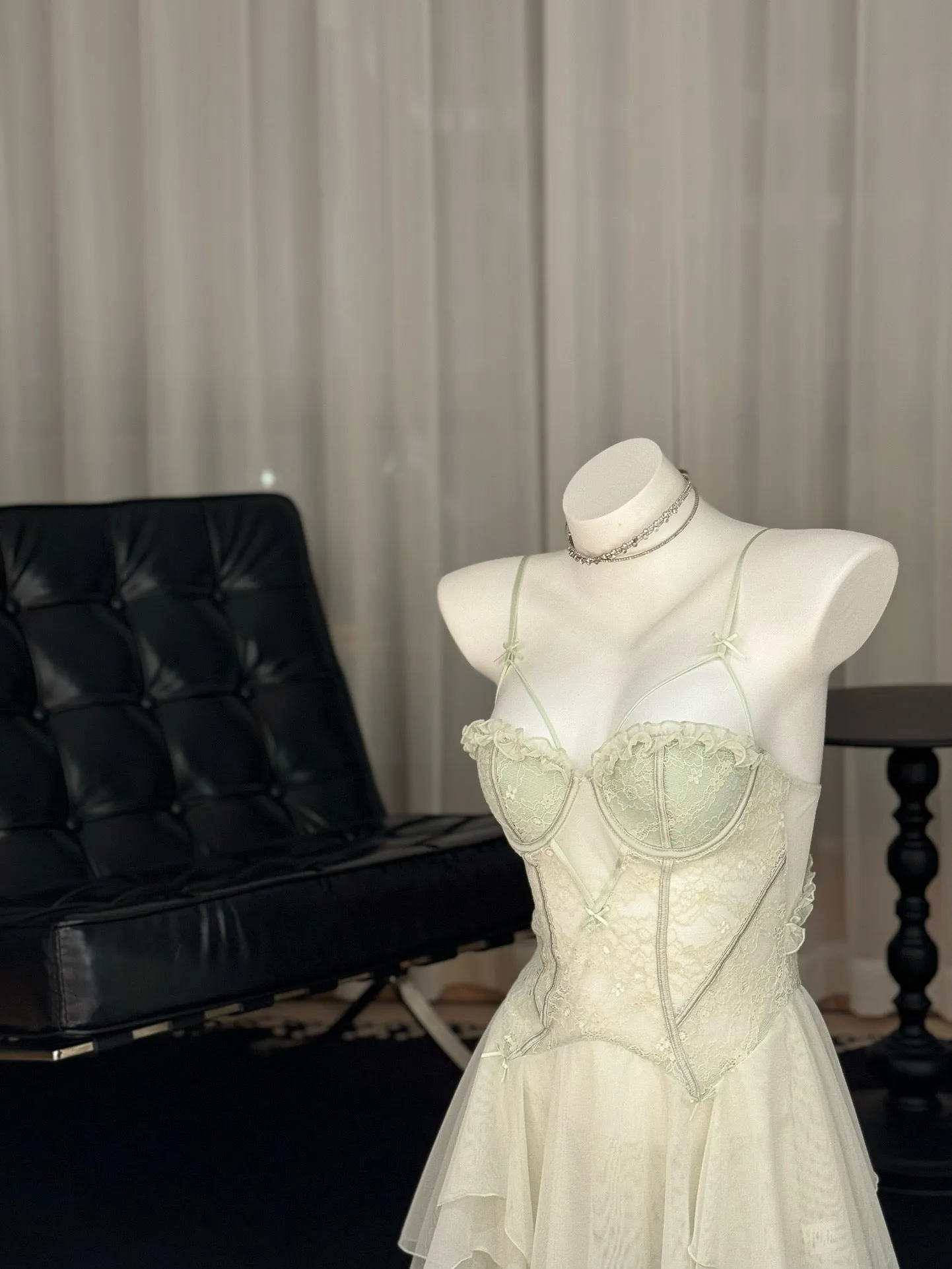 Apple green mint dress