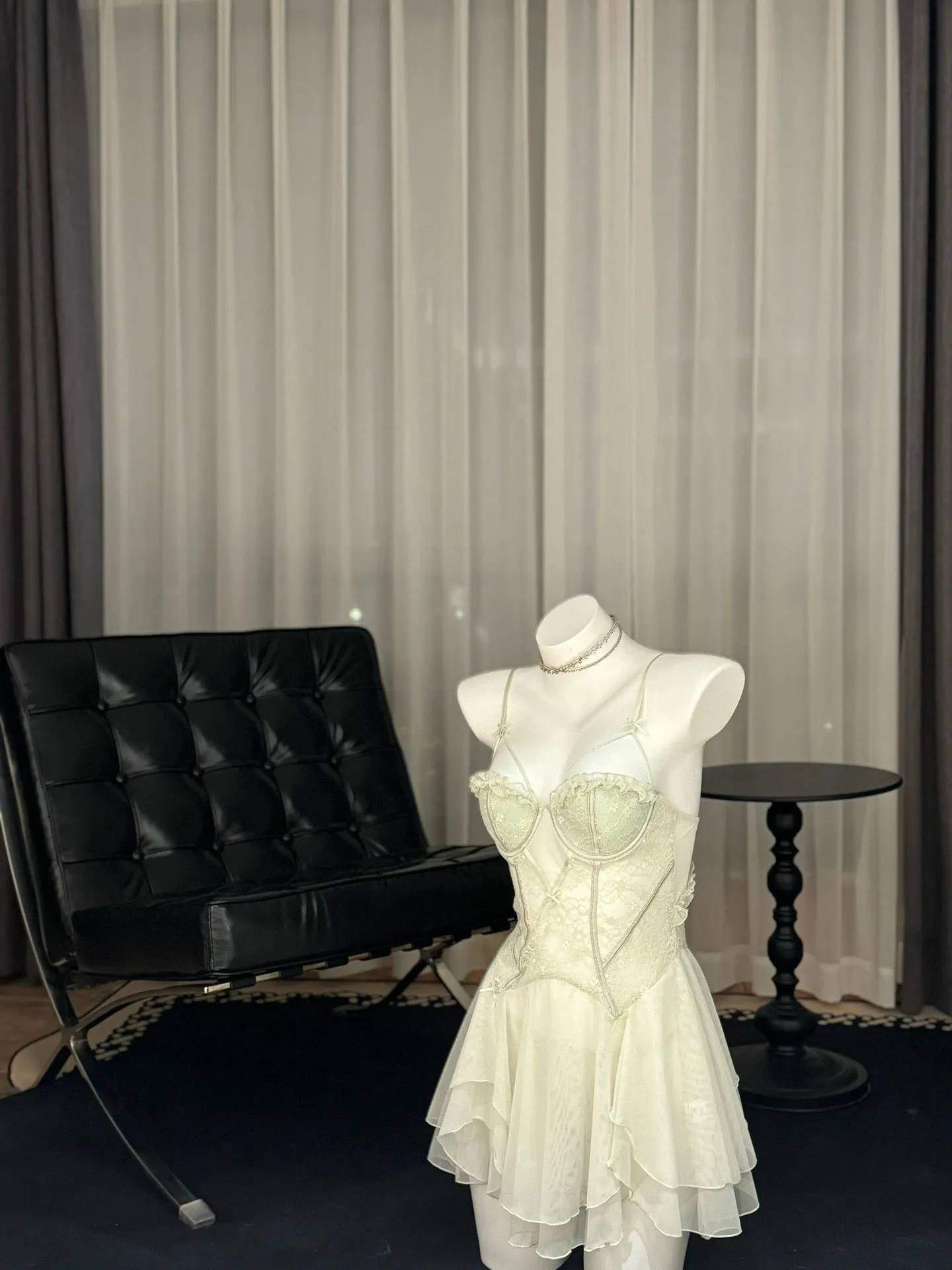 Apple green mint dress