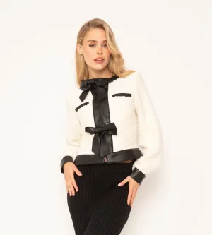 Arden Boucle Bow Jacket