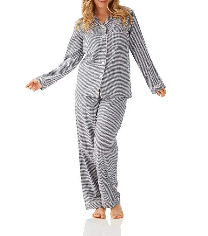 Ava Houndstooth Classic Pyjama Set - Ava Check
