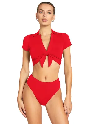 Ava T-Shirt Plunge-Ava High Waist Bikini