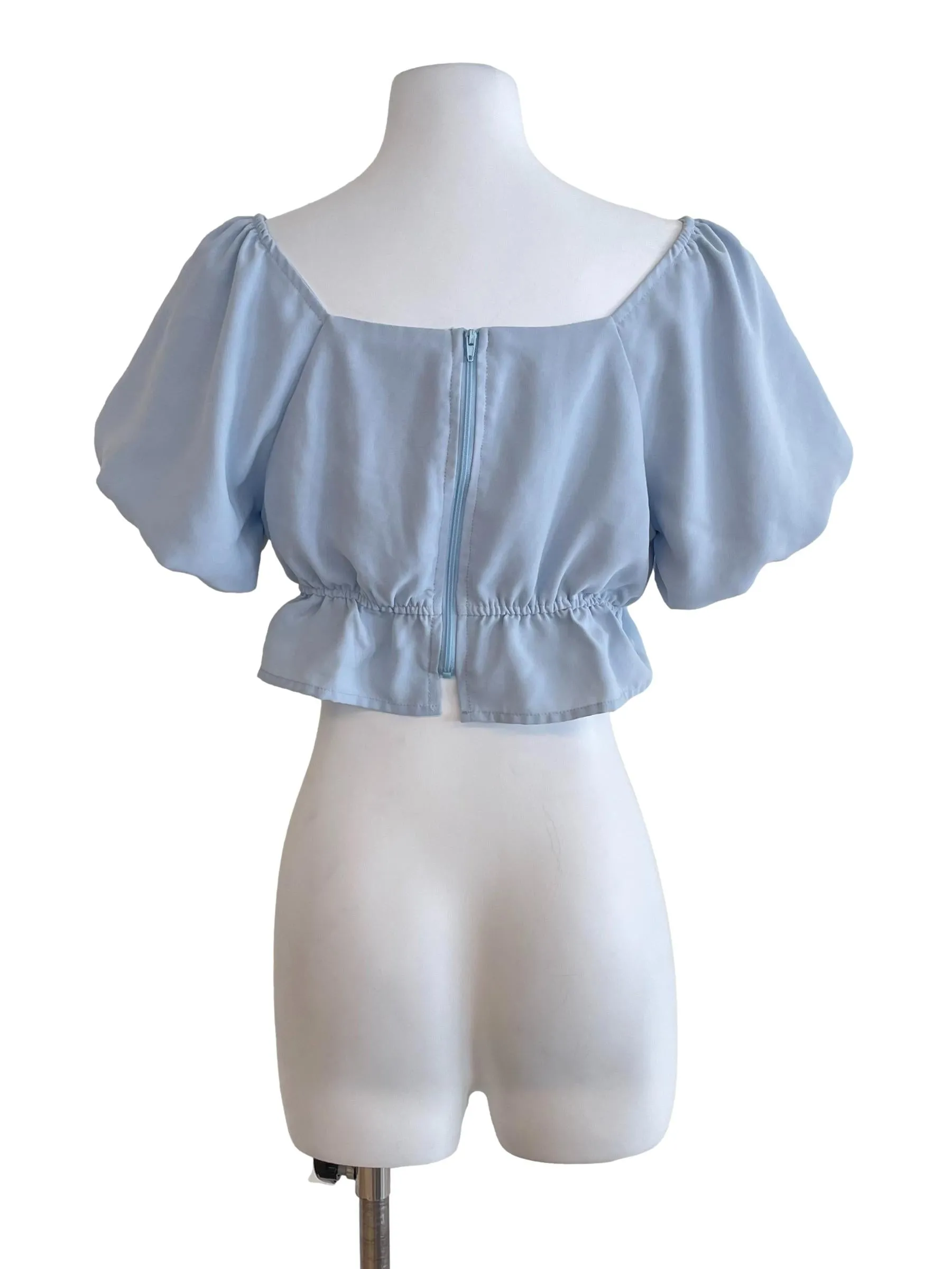 Baby Blue Bubble Tube Top