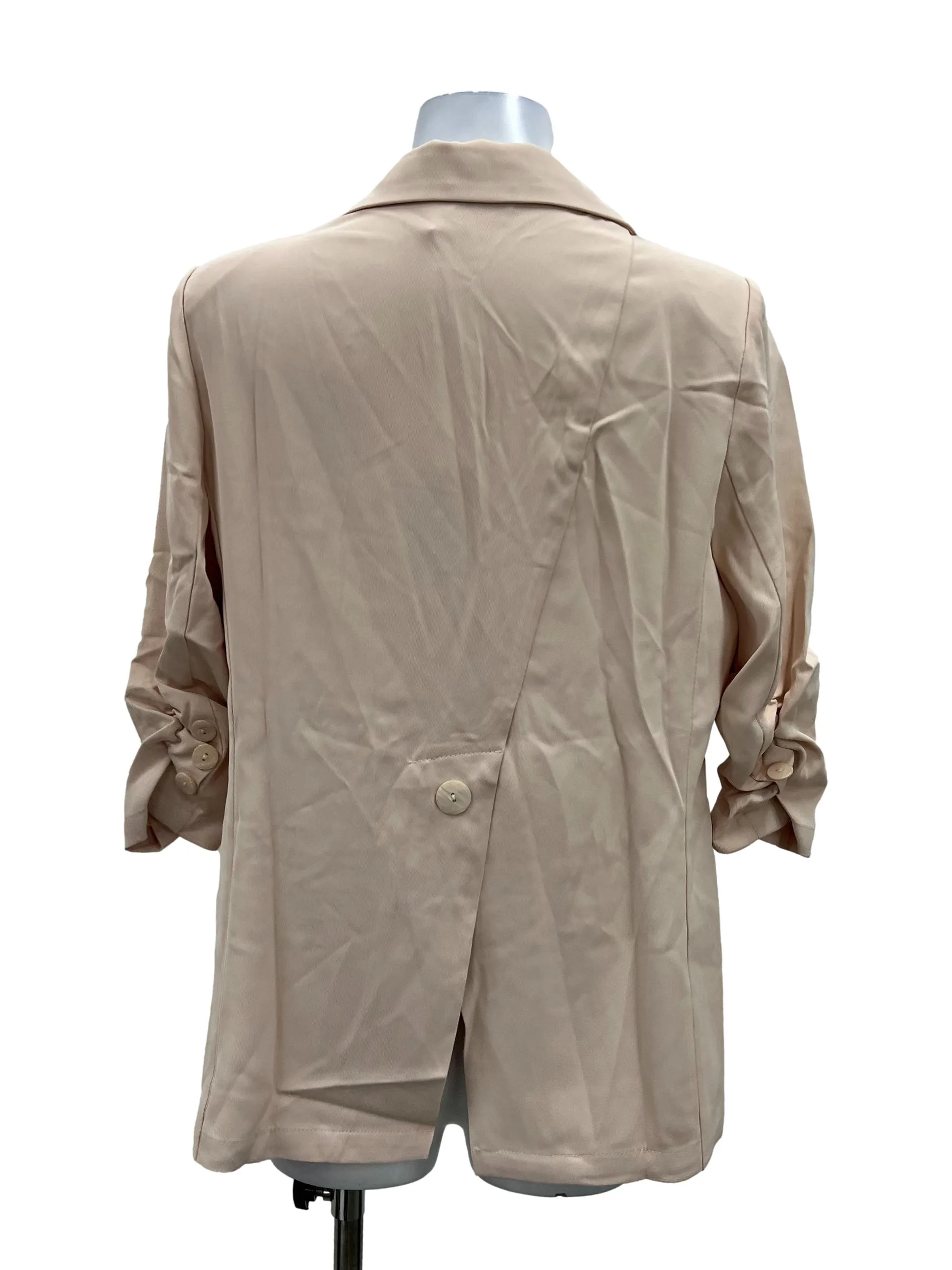 Baby Pink Ruched Blazer