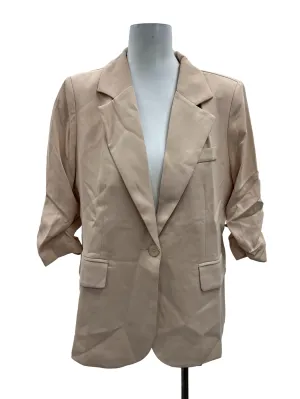 Baby Pink Ruched Blazer