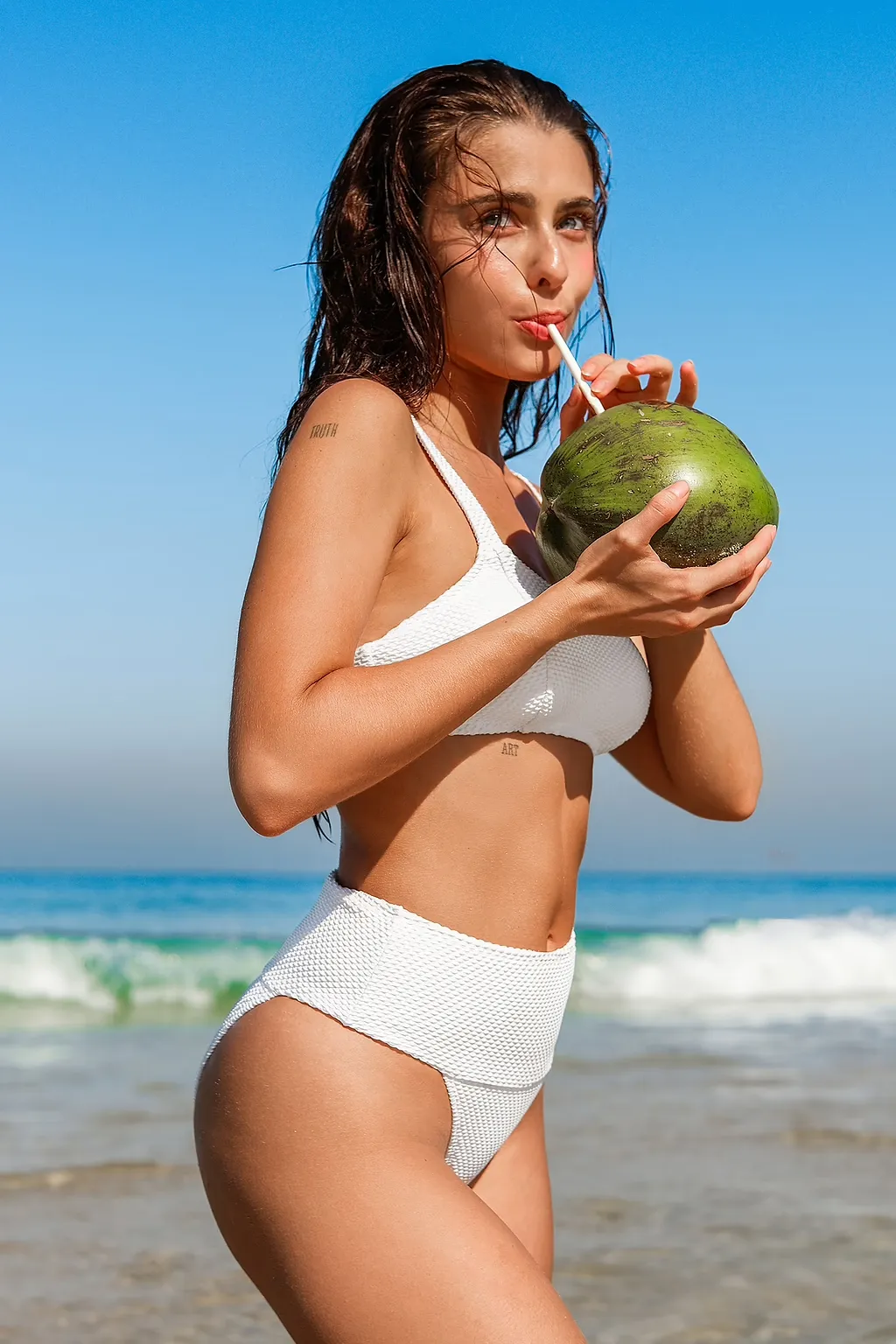 BAE Nostalgic Sailing Textured Bikini Top & Extra Cheeky Bottoms Set