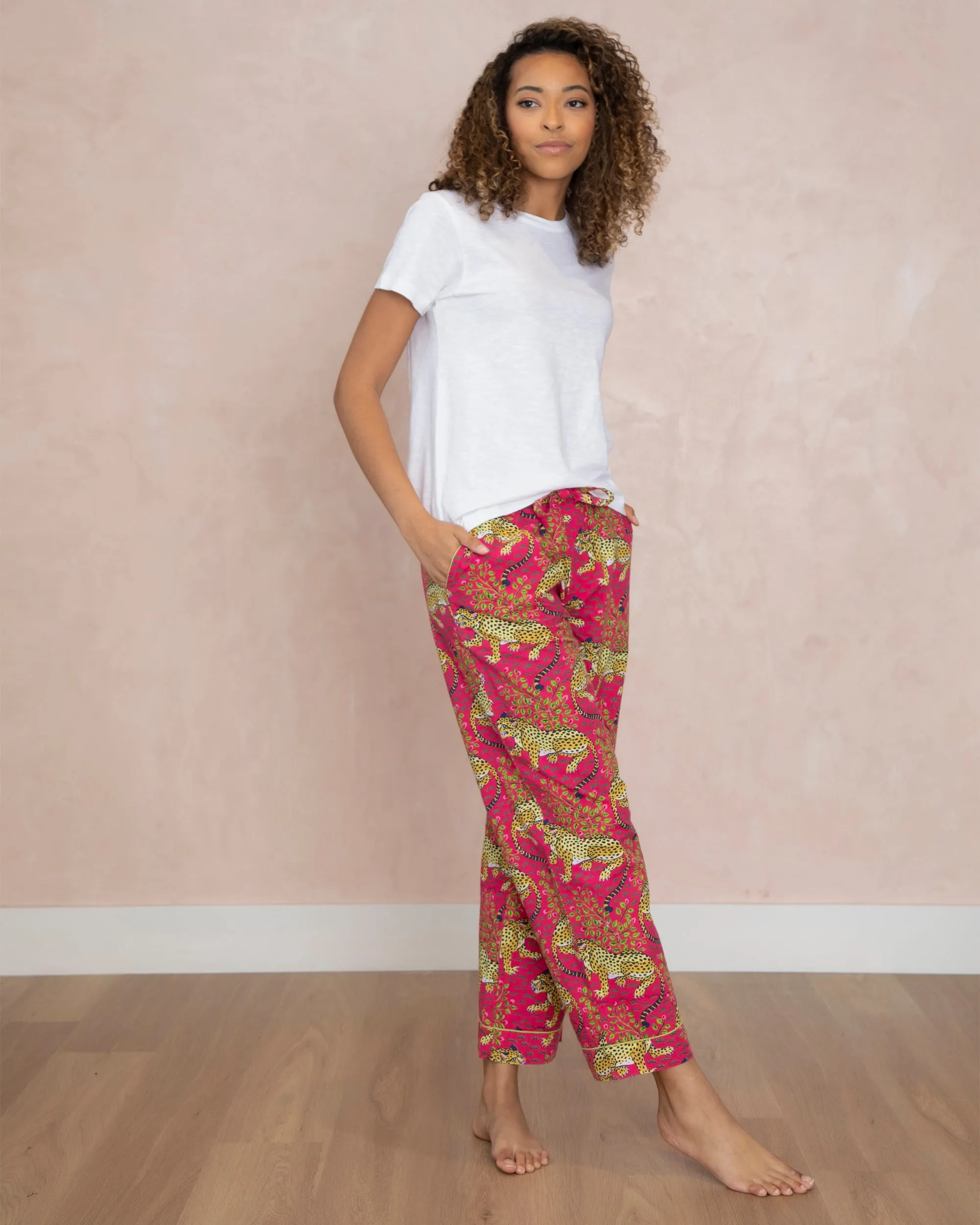Bagheera - T-Shirt and PJ Pants Bundle - Hot Pink/Cloud