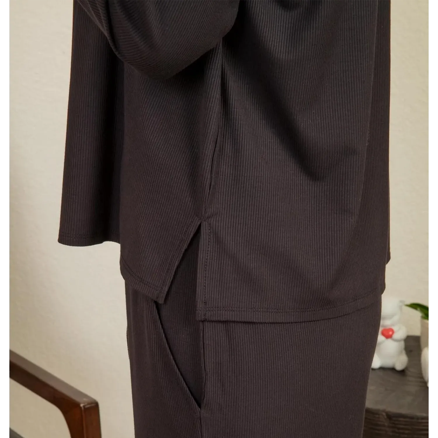 Bamboo Ribbed Long Sleeve Top