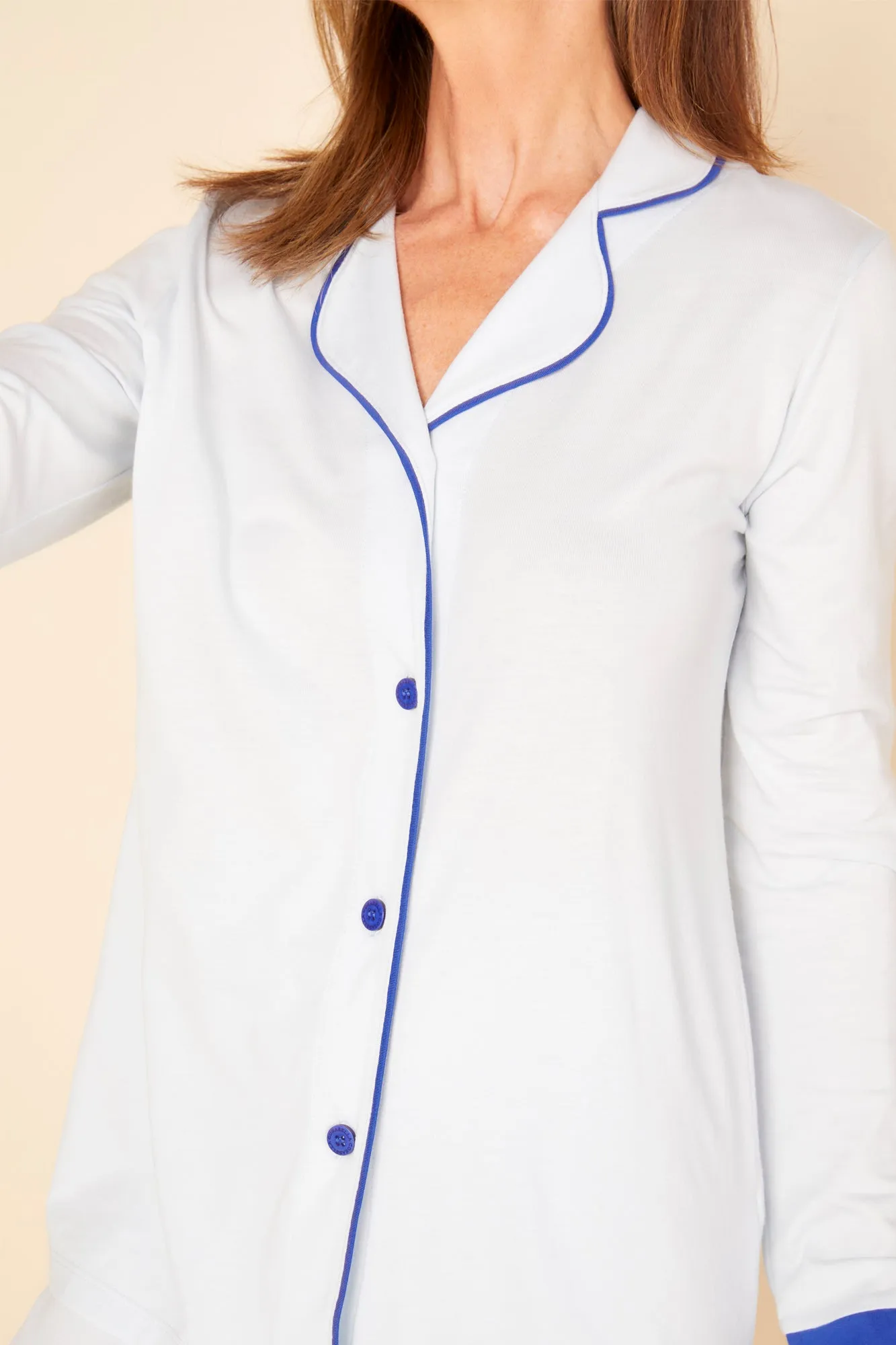 Banded Long Sleeve Top & Pant Pajama Set