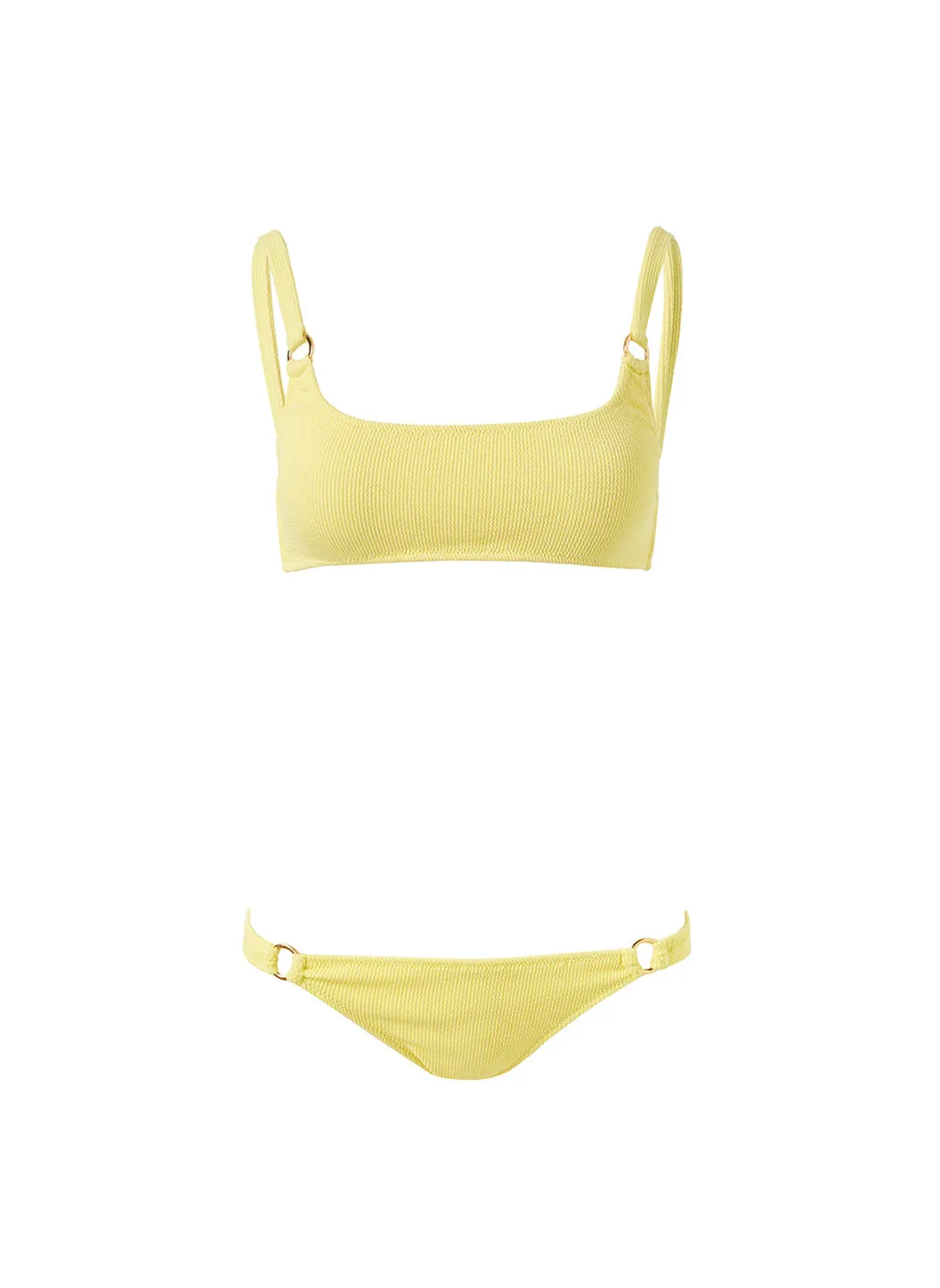 Bari Yellow Ridges Bikini Bottom