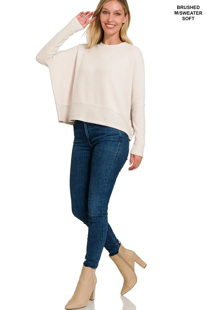 Batwing, Not Batty Sweater in Dusty Teal