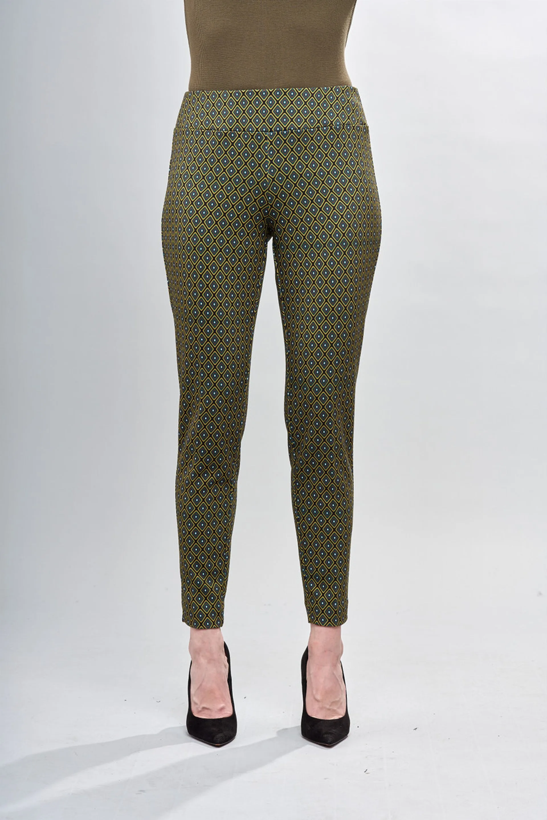 BCP8909SKPRG Printed Skinny Scuba Pants Special Price