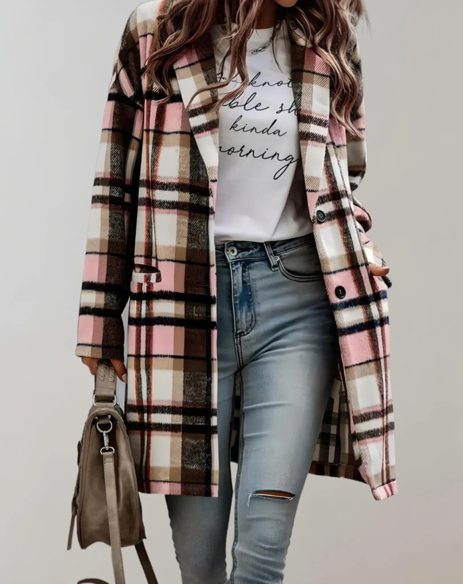 Beatrice - Oversized plaid jacket