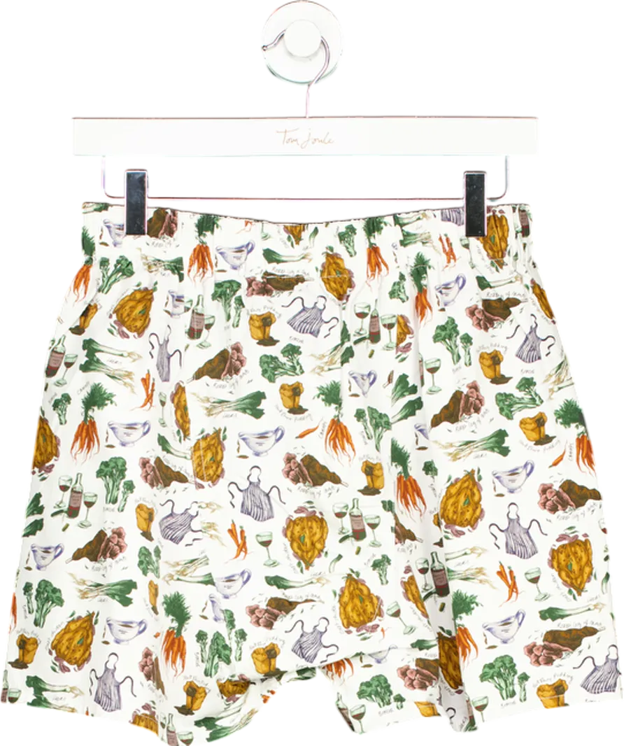 Beaufort & Blake White Veg Boxer Shorts UK S